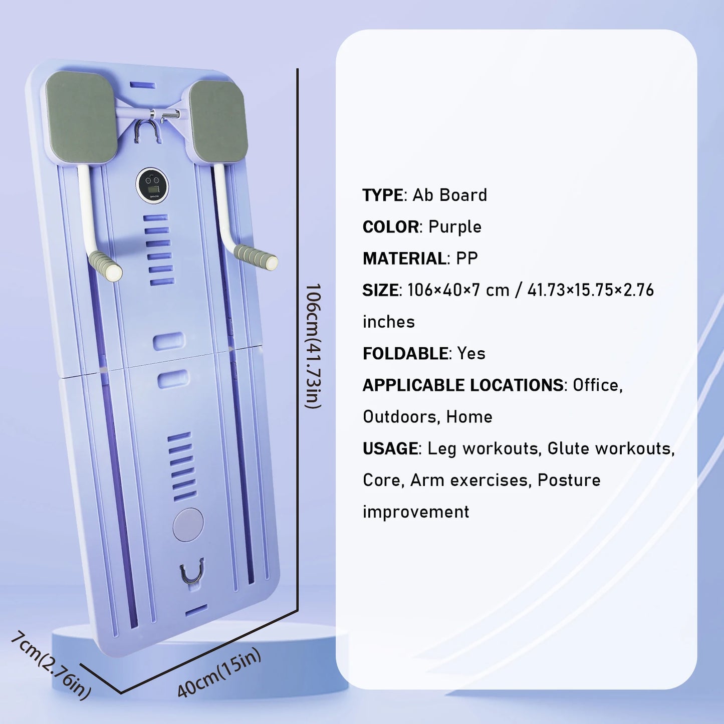 Adjustable Pilates Board, Home Workout | Ab & Push-up Workout Board